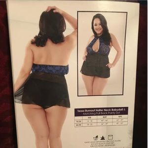 Fantasy Plus Size Lingerie Curve Tessa Halter Babydoll 3X-4x